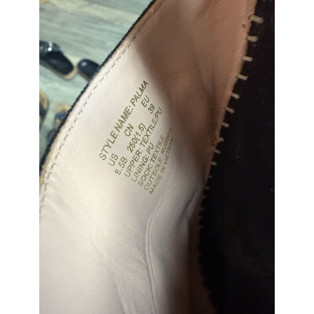 Kate Spade Espadrilles Wedge Sandals Black Palma Canvas Ankle Strap Women's 8.5B - Picture 3 of 9